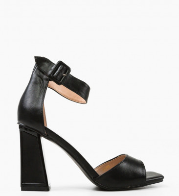 Sandale cu toc Shanthi Negre