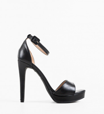 Sandale cu toc Shields Negre