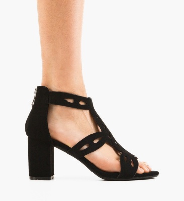 Sandale cu toc Vedre Negre