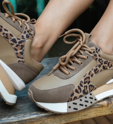 Sneakers dama Klery Khaki