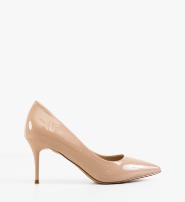 Pantofi stiletto dama Dyra Bej