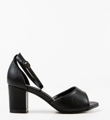 Sandale cu toc Bride Negre 2