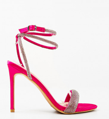 Sandale cu toc Elouan Fuchsia