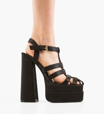 Sandale cu toc Giles Negre