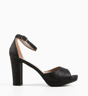 Sandale cu toc Heath Negre
