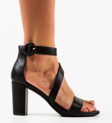 Sandale cu toc Kelemen Negre 2