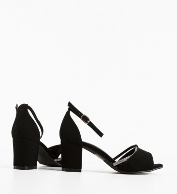 Sandale cu toc Leyre Negre