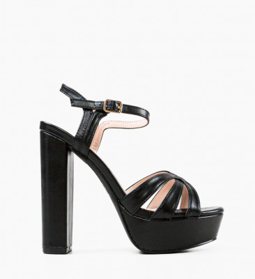 Sandale cu toc Mumbi Negre
