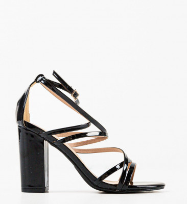 Sandale cu toc Obsesium Negre
