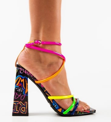 Sandale cu toc Paire Multi