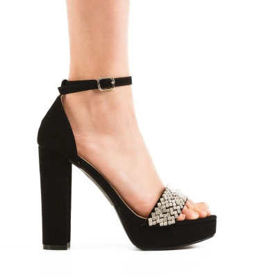 Sandale cu toc Powell Negre