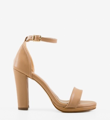 Sandale cu toc Premit Nude 2