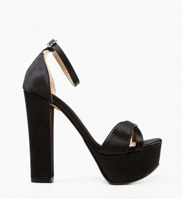 Sandale cu toc Rasm Negre 2