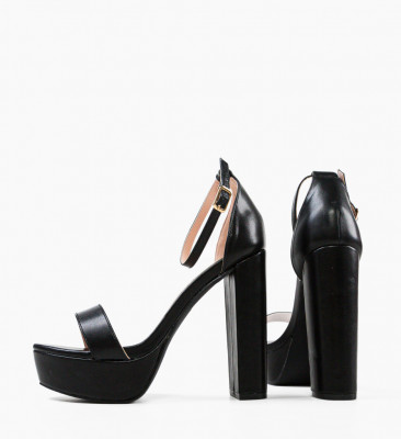 Sandale cu toc Reich Negre