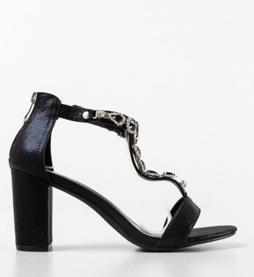 Sandale cu toc Sago Negre