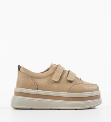 Pantofi Casual Akoste Bej
