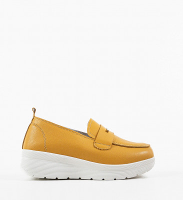 Pantofi Casual Vefra Galbeni