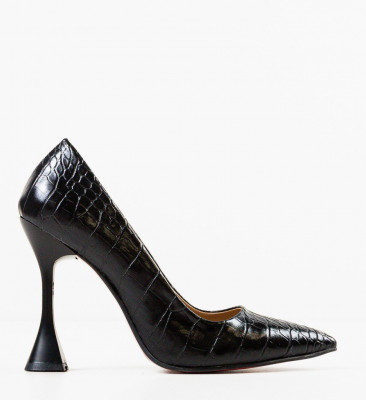 Pantofi cu toc Rimo Negri 3