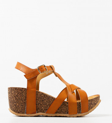 Platforme dama Chelsea Camel