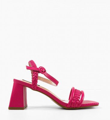 Sandale cu toc Anna Fuchsia