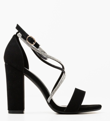 Sandale cu toc Asa Negre