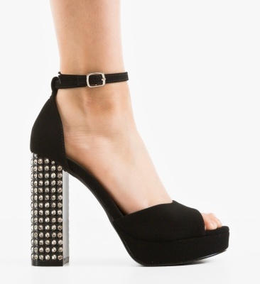 Sandale cu toc Avan Negre