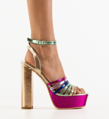 Sandale cu toc Darcey Multi