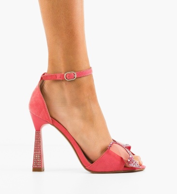 Sandale cu toc Farme Fuchsia