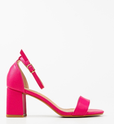 Sandale cu toc Ffion Fuchsia