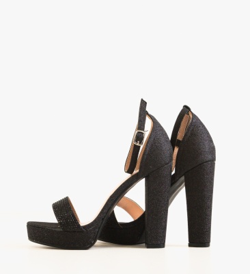 Sandale cu toc Hasna Negre