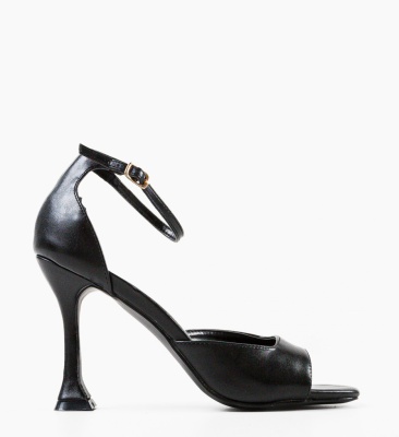 Sandale cu toc Honeyman Negre
