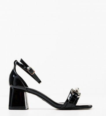 Sandale cu toc Krueger Negre