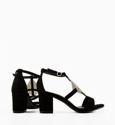 Sandale cu toc Lamza Negre
