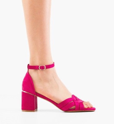 Sandale cu toc Larson Fuchsia