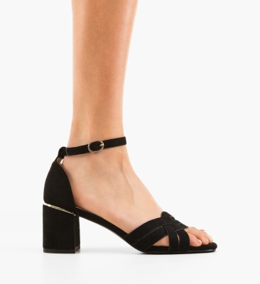 Sandale cu toc Larson Negre