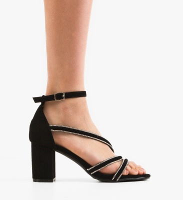 Sandale cu toc Lulit Negre