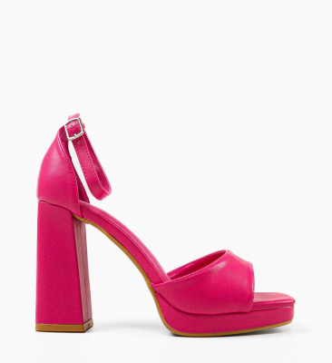 Sandale cu toc Rais Fuchsia