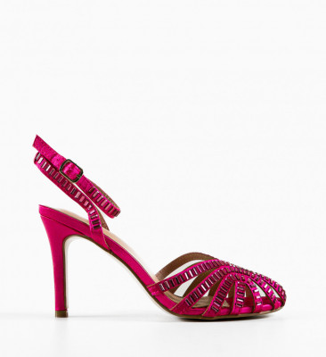 Sandale cu toc Ramire Fuchsia