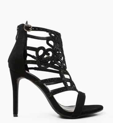 Sandale cu toc Rocky Negre 2