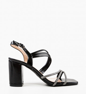 Sandale cu toc Sommer Negre