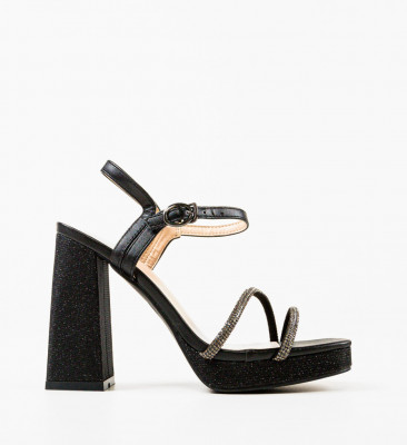 Sandale dama Patches Negre