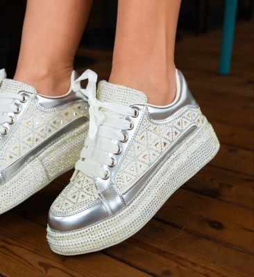 Sneakers dama Trente Argintii