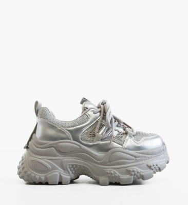 Sneakers dama Yera Argintii