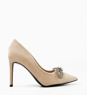 Pantofi cu toc Chalk Bej