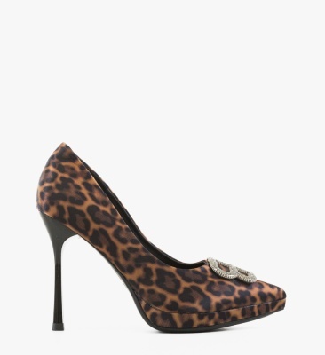 Pantofi cu toc Dandra Print