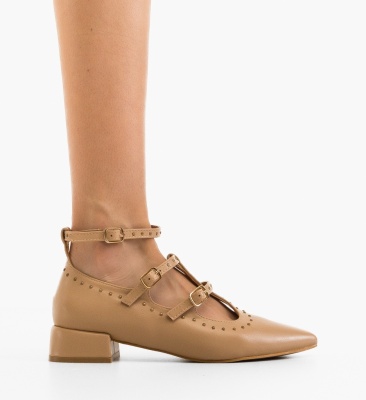 Pantofi cu toc Leslie Nude