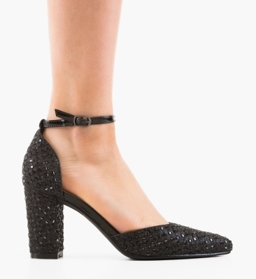 Pantofi cu toc Nabbe Negri