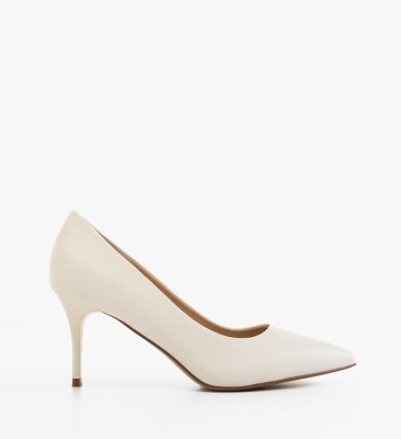 Pantofi stiletto dama Adra Albi
