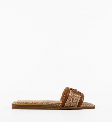 Papuci dama Stomp Camel