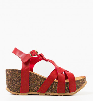 Platforme dama Chelsea Rosii